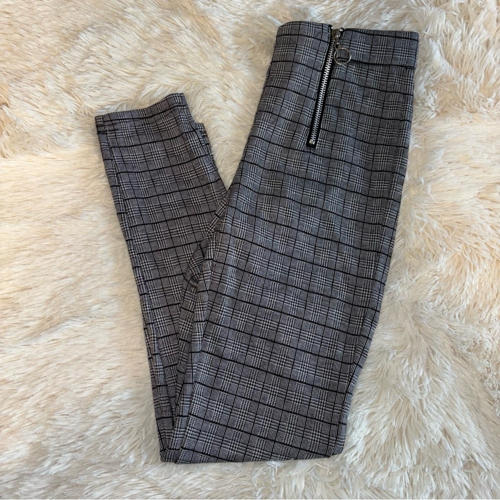 Black and white checkered dress pants